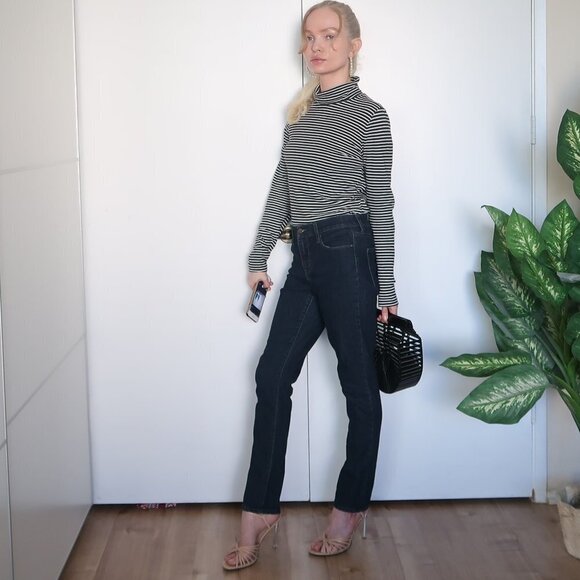 DKNY Slim Fit Skinny Dark Blue Jeans - Picture 7 of 12